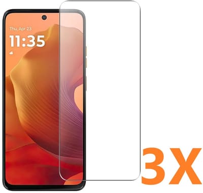Screenprotector Glas - Tempered Glass Screen Protector Geschikt voor: Motorola Moto G05 / G15 / G15 Power / E15 - 3x