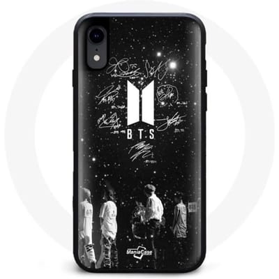Hoesje - BTS - Iphone XS - Flexibel - Zwart - Leden van de groep BTS