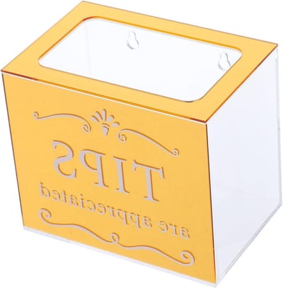 Ideeënbus Munt Emmer - Donatie Pot - Suggesties Verzamelen - Afsluitbaar Slot - 15x13x10 cm - Goud