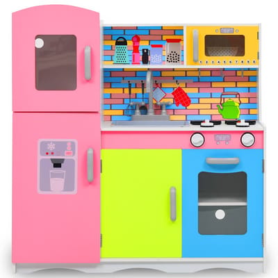 vidaXL Kinderspeelkeuken 80x30x85 cm MDF meerkleurig