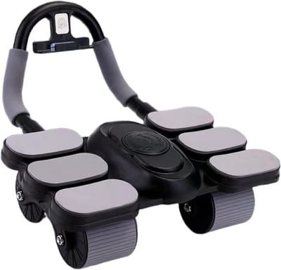 Abdominale roller, elleboogondersteuning buikwiel, 28,8 x 19,5 x 11,5 cm, Ab Workout Roller voor buikspieren, buik, rug, billen, benen, home-gym, oefening, roestvrijstalen fitnessapparatuur