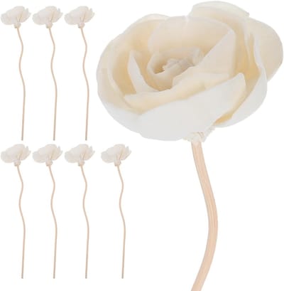 8 Stuks Houten Rietdiffuser Sticks Vervangingen voor Aromatherapie met Gedroogde Bloemen en Riet voor Geurverspreiding in Huis, Kantoor en Spa