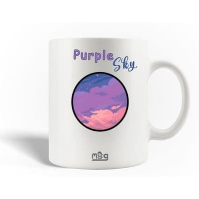 Mug en Céramique Étrange ciel violet