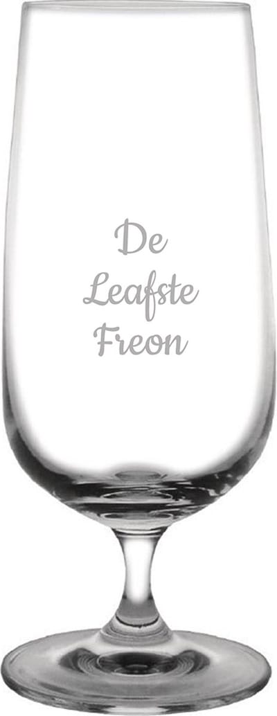 Gegraveerde bierglas op voet 41cl De Leafste Freon