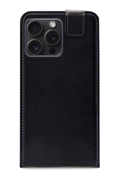 Mobilize Telefoonhoesje geschikt voor Apple iPhone 15 Pro Hoesje | Mobilize Classic Gelly Flipcase | Pasjeshouder voor 1 Pasje | Telefoonhoesje voor Pinpas / OV Kaart / Rijbewijs - Zwart