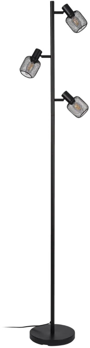 Livarno Home LED Vloerlamp - Zwart - Hoogte 159 cm - 3x 470lm - 3x 4.2W - 2700K Warm wit