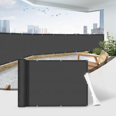 Balkonscherm - Privacy scherm - Bescherming buiten - Waterproof UV bestendig - 70x300 cm - Donker Antraciet