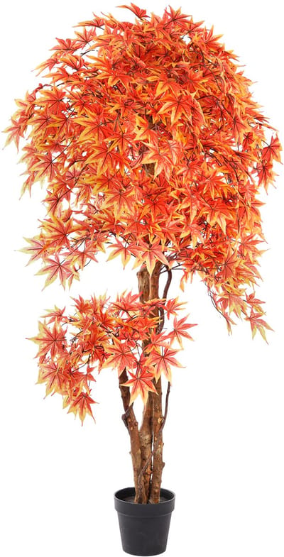 Kunstplant Esdoorn | 175cm | Oranje Kunstboom - Kunst esdoorn oranje - Grote kunstplant