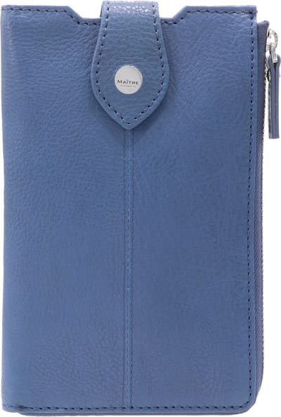 Maître Leren Schoudertas Telefoontasje Lemberg Margarete Phonecase Midblue Blauwgrijs