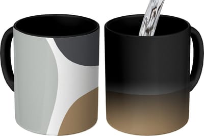 Magische Mok - Foto op Warmte Mokken - Koffiemok - Pastel - Minimalisme - Design - Magic Mok - Beker - 350 ML - Theemok