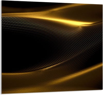 TMK ArtDeko Serie - Glazen Keukenpaneel - 65x60 cm - Gouden Afwerking - Veilige Bescherming