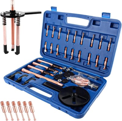 1 Piece Bearing Tractor, Three-arm Pulley Puller 35 Piece Set with Socket Wrench, Blue Case for Bearing Gear Shaft - ShopVlot