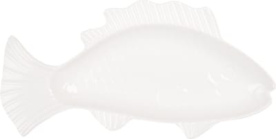 Clayre & Eef Kom Vis 150 ml Wit Keramiek