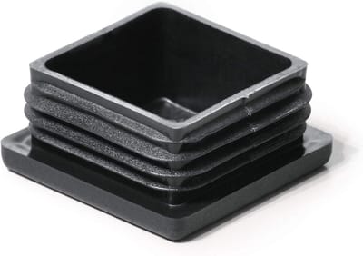 Lamellenpluggen Vierkant - Buisdoppen Eindstoppen - Vloer Beschermen - Uv-bestendig - 70 x 70 mm - Zwart