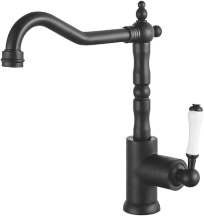 Dailygoods- Keukenkraan retro - 360° draaibaar - messing - warm/koud water - uittrekbaar - roestvrij staal - Keukenmengkraan