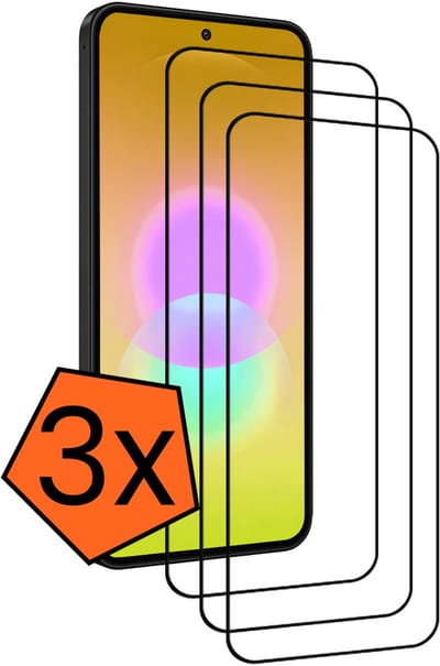 Screenprotector - 3 Stuks - Geschikt voor Samsung Galaxy A27 - Full Cover - Gehard Glas - Beschermglas - Tempered Glass - Screen Protector