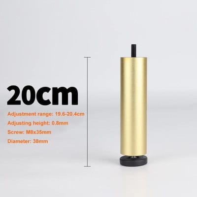 4 STKS Verstelbare Meubelpoten M8 Aluminiumlegering Tafelpoten Voor TV-meubel, Kledingkast, Verhoogde Koelkast Wasmachine Voeten