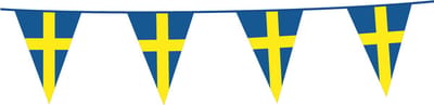 2x Vlaggenlijn Zweden 10 Meter - Voetbal EK WK Landen Land Feest Versiering Decoratie