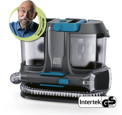 Stofzuiger met wasfunctie – compact apparaat voor het reinigen van bekleding en tapijten met een zuigkracht van 12 kPa | 2-in-1-kierenzuigmond + combizuigmond, 4 m snoer & zelfreinigend | ideaal voor tapijten, bekleding en autostoelen