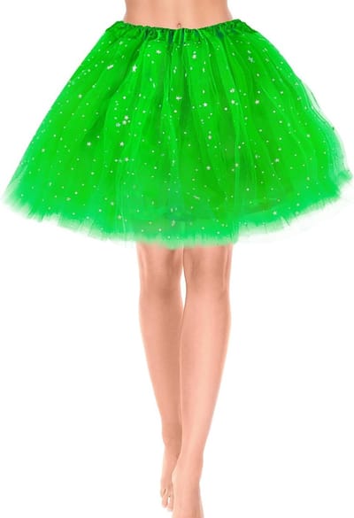 Elegante Tulle Rok met Pailletten en Sterren voor Volwassenen en Tieners - Retro 80s Tutu voor Feestjes, Halloween en Carnaval