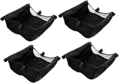Kinderwagen Opbergzak - Baby Organizer - Onderweg Spullen - Gemakkelijke Bevestiging - 30 x 30 x 10 cm - Zwart