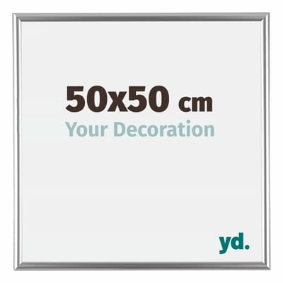 Your Decoration - Fotolijst 50x50 cm - Kunststof - Zilver - Bordeaux