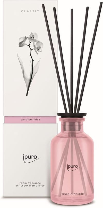 ipuro classic line orchidée geurverspreider Glas, Kunststof Zwart, Roze, Transparant Geurfles - 240 ml