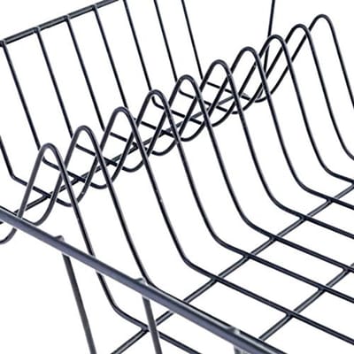 Afdruiprek voor Borden en Bestek - Zwart Met Kunststof Coating - Keukenhulp