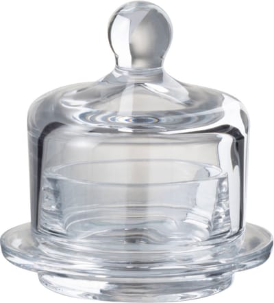 J-Line botervloot Rond - glas - transparant