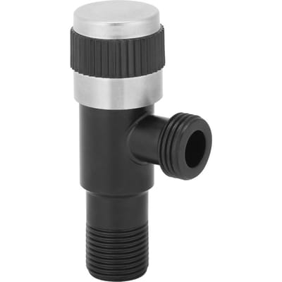 Robinet d'eau chaude et froide G1 2 pouces en acier inoxydable noir Vanne d'angle triangulaire Clapet anti-retour pour toilettes white