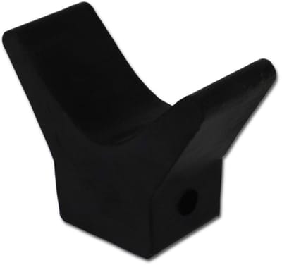 Boegbuffer voor aanhangerrubber zwart 76 mm