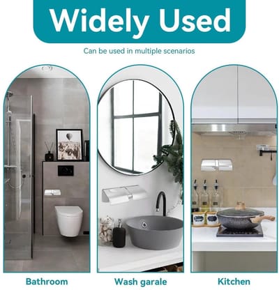 Dailygoods- Toiletrolhouder Roestbestendig - Dubbele Toiletrolhouder - Wandmontage - Toiletrolhouder zonder boren - Reserverolhouder - Geschikt voor commerciële gebruik - Toiletpapierdispenser