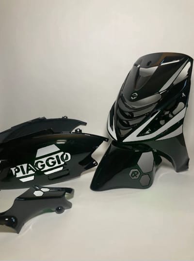 Piaggio Zip Stickerset - Hexa - Zilver