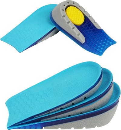 Hoogteverhogende inlegzolen, onzichtbare hielkussentjes Hielbinnenzool, unisex elastische schokabsorptie hielkussentjes Half verhoogde hielschoenliften, Liftschoenliftinzetstukken voor heren Dames 1.5 cm
