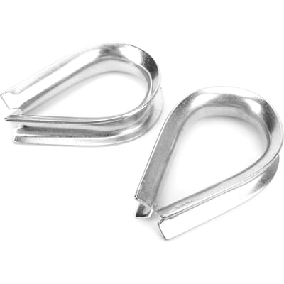 Collier de serrage pour câble métallique marin en acier inoxydable de 18 mm avec anneau de protection white