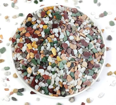 Decoratieve Steentjes - Kiezels Grind - Planten Terrariums - Natuurlijk Kleurvast - 2 Lb Zak - Multicolor