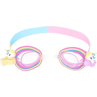 Lunettes de natation pour enfants, idéales pour l'aquarium, avec verres en gel de silice anti-buée. white