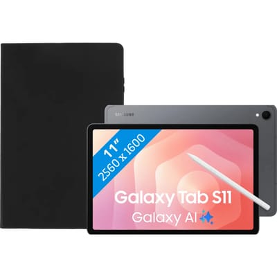Samsung Galaxy Tab S11 11 inch 512GB Wifi Grijs + Book Case Zwart