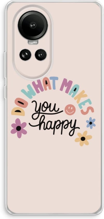 Case Company® - Hoesje geschikt voor Oppo Reno 10 hoesje - Happy days - Soft Cover Telefoonhoesje - Bescherming aan alle Kanten en Schermrand
