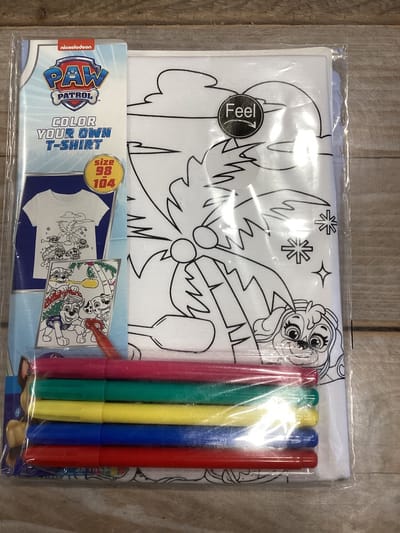 Kleur je eigen Tshirt Paw Patrol