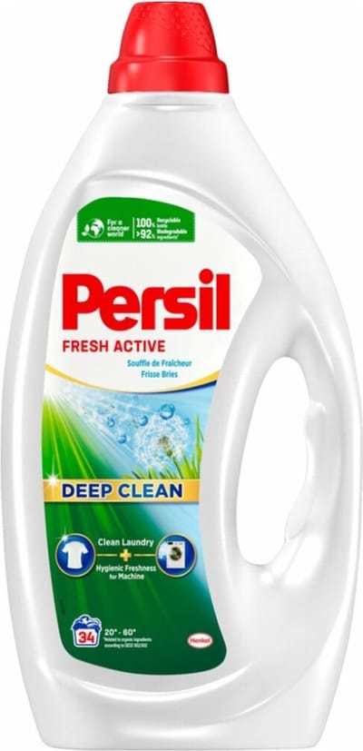 Persil Fresh Active - Vloeibaar Wasmiddel - Witte en Gekleurde Was - Frisse Bries - 34 Wasbeurten - 1 stuk