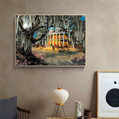 Diamant schilderij volledige ronde boor schilderachtige diamant borduurwerk huis woondecoratie diamant 20X30CM black