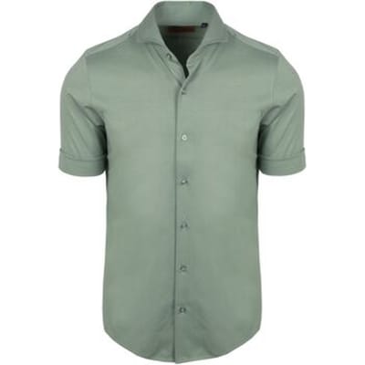 Suitable Shortsleeve Sorona Overhemd Erik Groen - Maat 38 - Heren - Overhemden Formeel