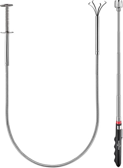 Telescopische Magneet Grijper Set - 2 Pack met Flexibele Klauw en Pocket Clip voor Multifunctioneel Gebruik