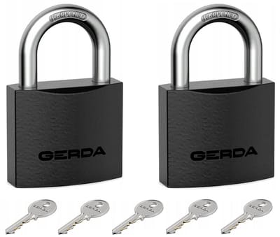 Gerda Iron Line - Gietijzeren Hangslot Set - 30mm - 2 Stuks - 5 Sleutels