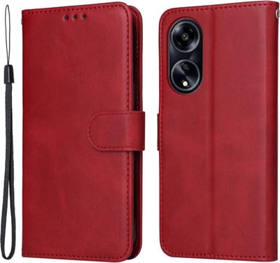 Coverup Hoesje - Geschikt voor OPPO A98 Hoesje - Coverup Book Case - Rood