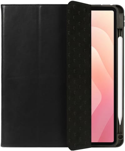 Rosso Elite Hoes Geschikt voor Samsung Galaxy Tab S11 - 2-in-1 Echt Leer Book Case en Back Cover - Magnetisch Uitneembaar Hoesje - Beschermhoes Zwart