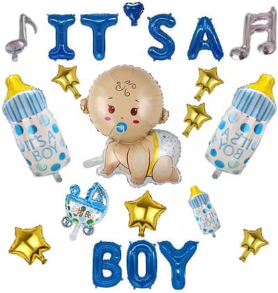 Geboorte Versiering Jongen - its a boy - Gender Reveal Versiering - Geboorte ballonnen Jongen - Baby Shower - Folie ballon baby - Fienosa - geslacht geboorte - boy