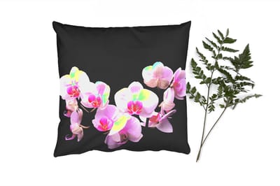 Sierkussens - Kussentjes Woonkamer - 50x50 cm - Orchidee - Bloemen - Roze - Flora