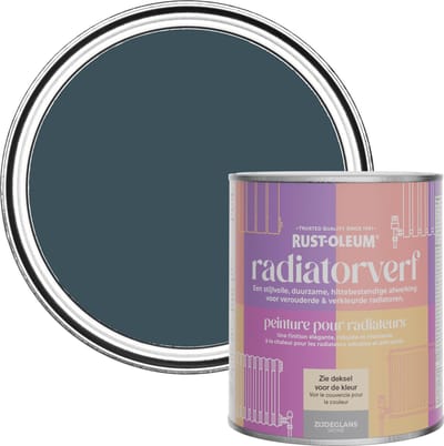 Rust-Oleum Donkerblauw Radiatorverf Zijdeglans - Avondblauw 750ml